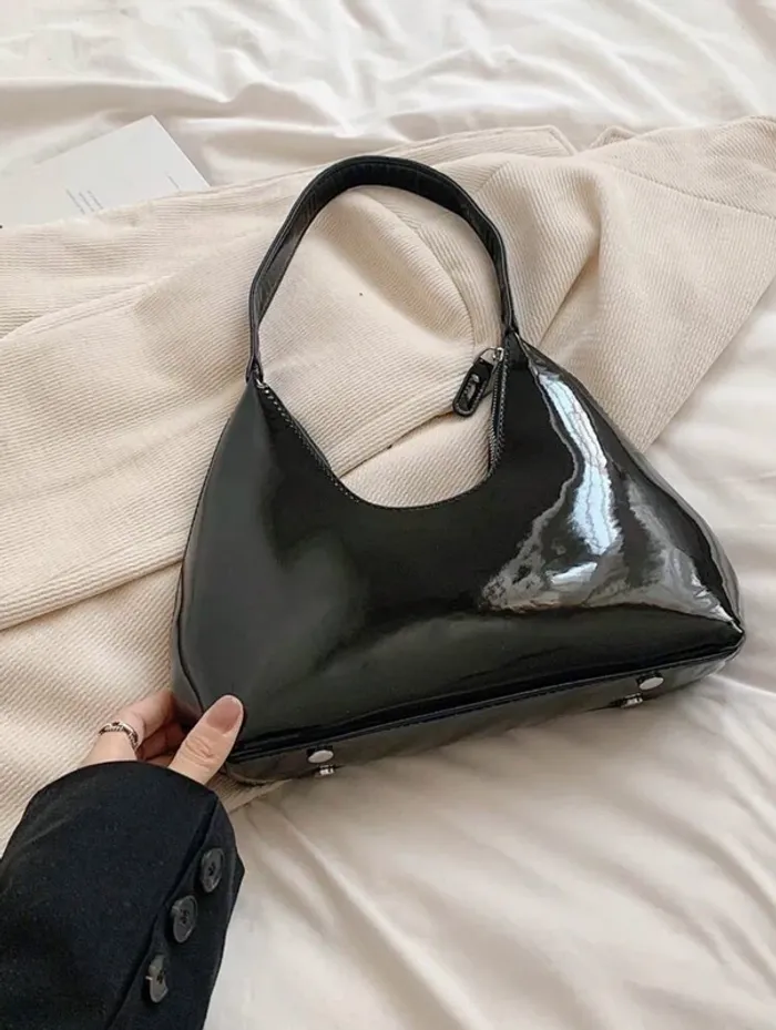 🖤 Sac sous-bras crescent français rétro minimaliste 🖤 - photo numéro 2
