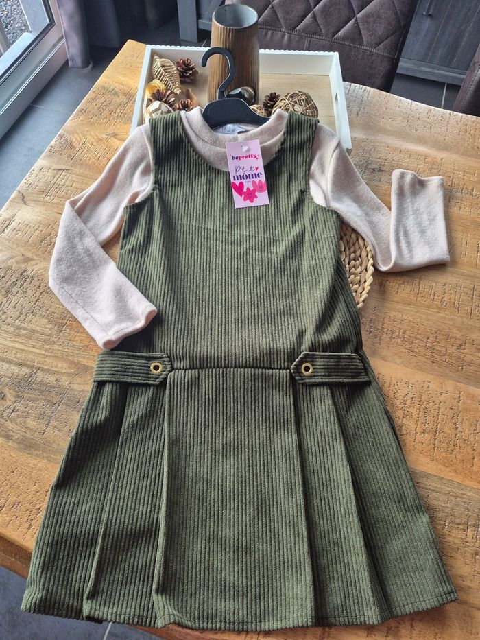 Robe et Pull fille Kaki 10 ans