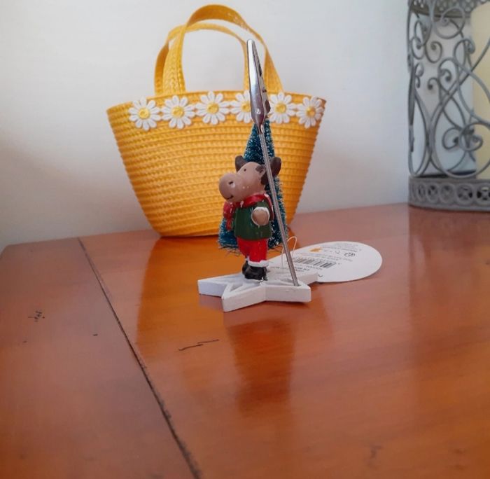 Neuf: Marque-place/Porte photo " Renne & Sapin - photo numéro 4