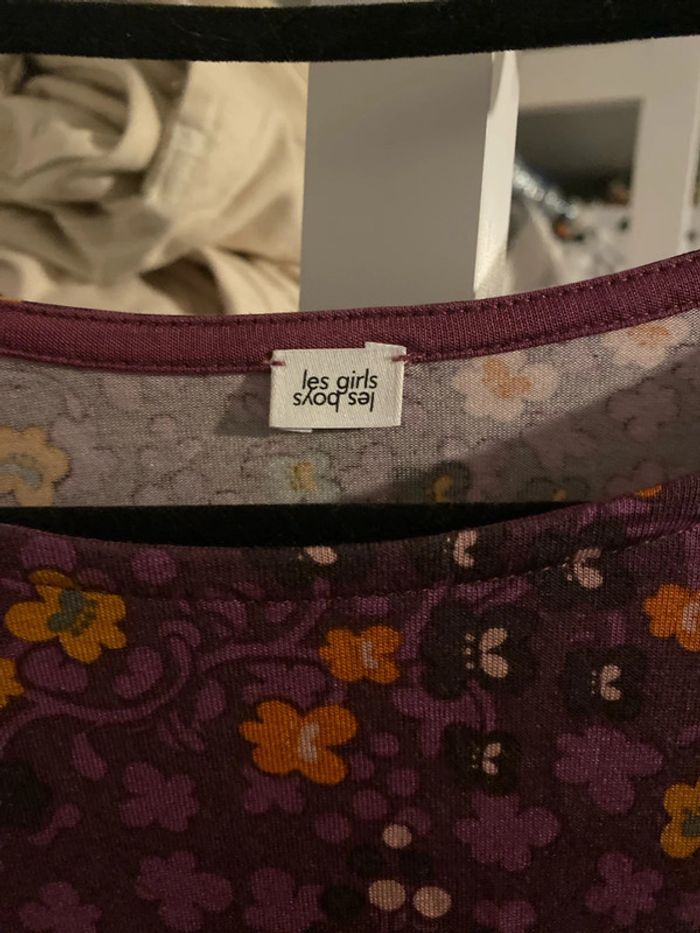 đž Robe fleurie violette â les girls les boys Taille M - photo numĂ©ro 7