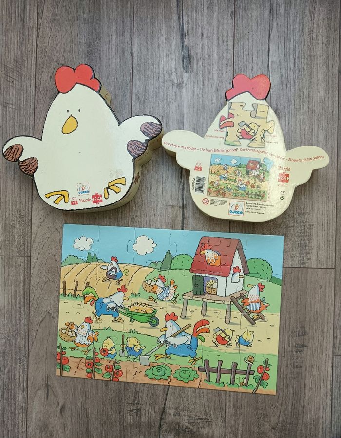 Puzzle le potager des poules Djeco