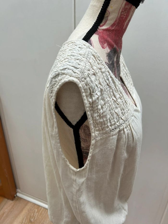Débardeur blanc cassé kookai - taille 38 style ancien - photo numéro 4