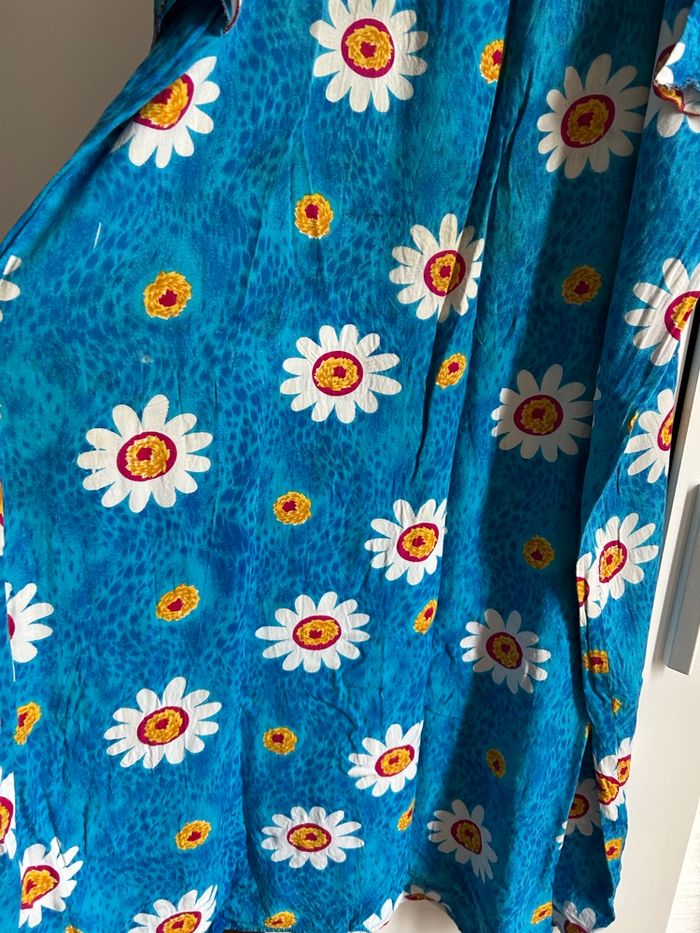 Robe bleu fleuries longue Miss Sonia Made In Indonésia Taille Unique - photo numéro 4