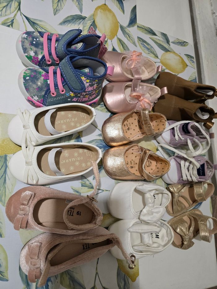 Lot de chaussures fille naissance jusqu'à 12 mois