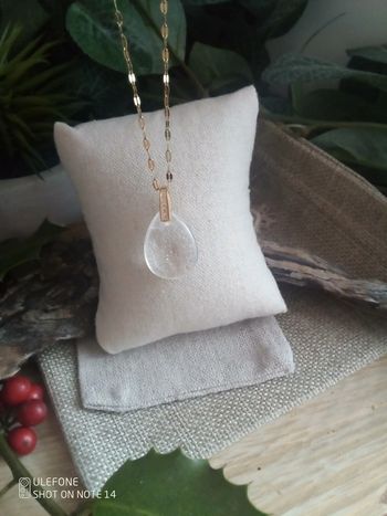 Collier cristal de roche pierre naturelle