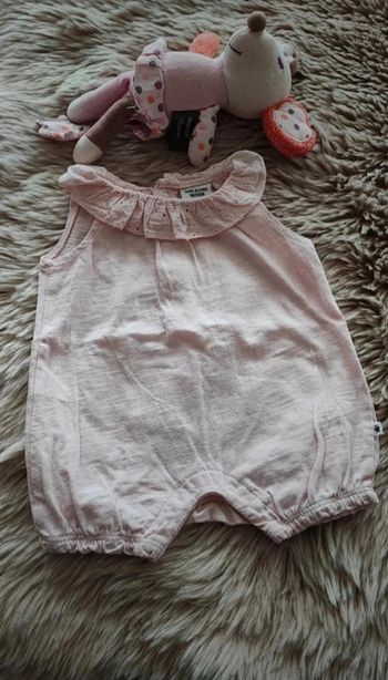 Barboteuse rose tape a l’oeil 1 mois