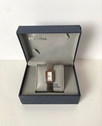 Montre bracelet quartz en acier argent