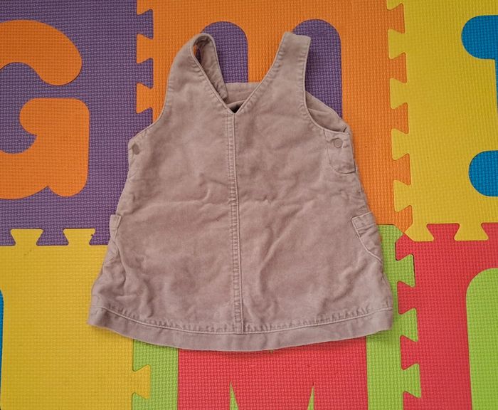 Robe velours gris chat, sucre d'orge, taille 6 mois (67 cm) - photo numéro 2