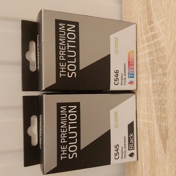 LOT DE 2 CARTOUCHES D'ENCRE COMPATIBLES CANON 545 + 546 - NOIRE + COULEUR