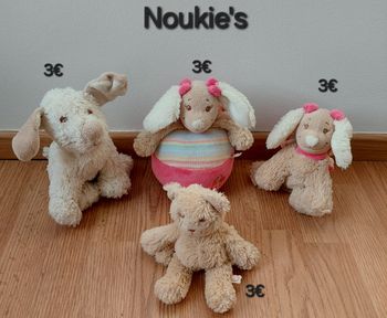 Plusieurs peluches Noukie's