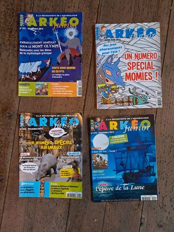 Lot 4 magazines "Arkéo junior"