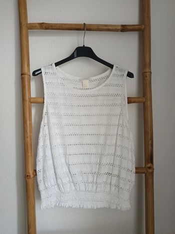 Blouse blanche sans manches H&M taille S