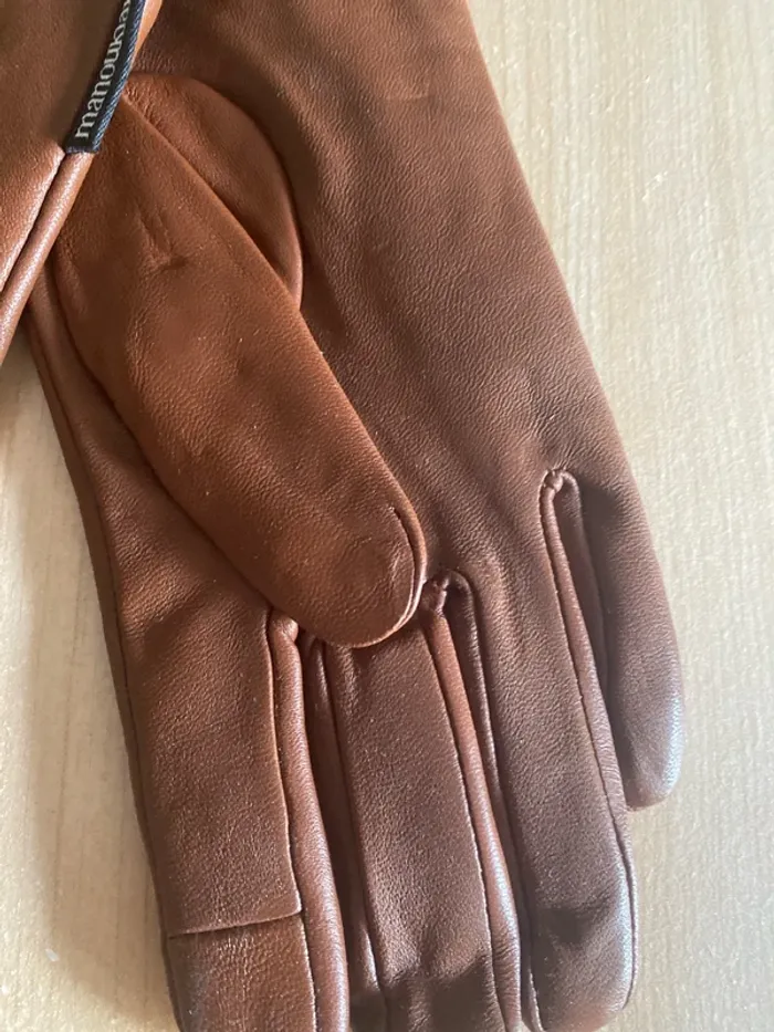 Gants femme en cuir Manoukian taille S M neufs - photo numéro 3
