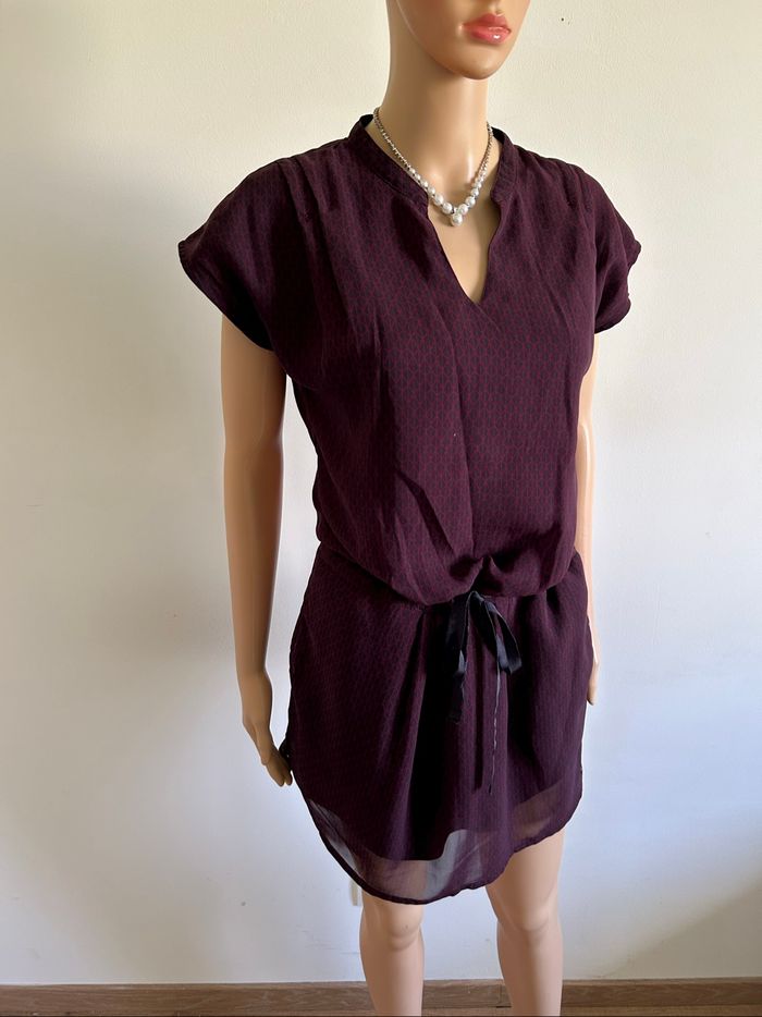 Robe bordeaux à manches courtes Bonobp taille S TBE - photo numéro 2