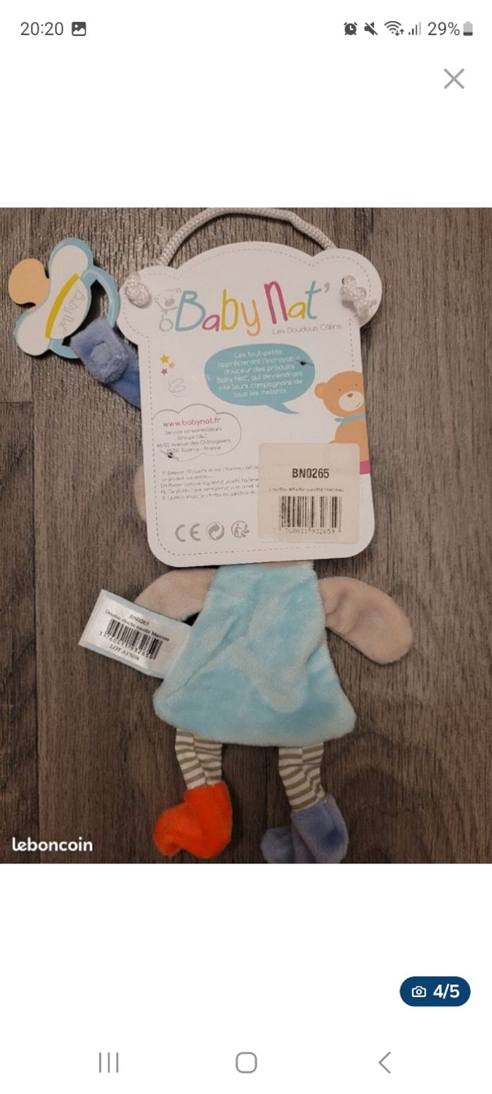 Doudou attache-sucette Doudou&Compagnie🎀 - photo numéro 4