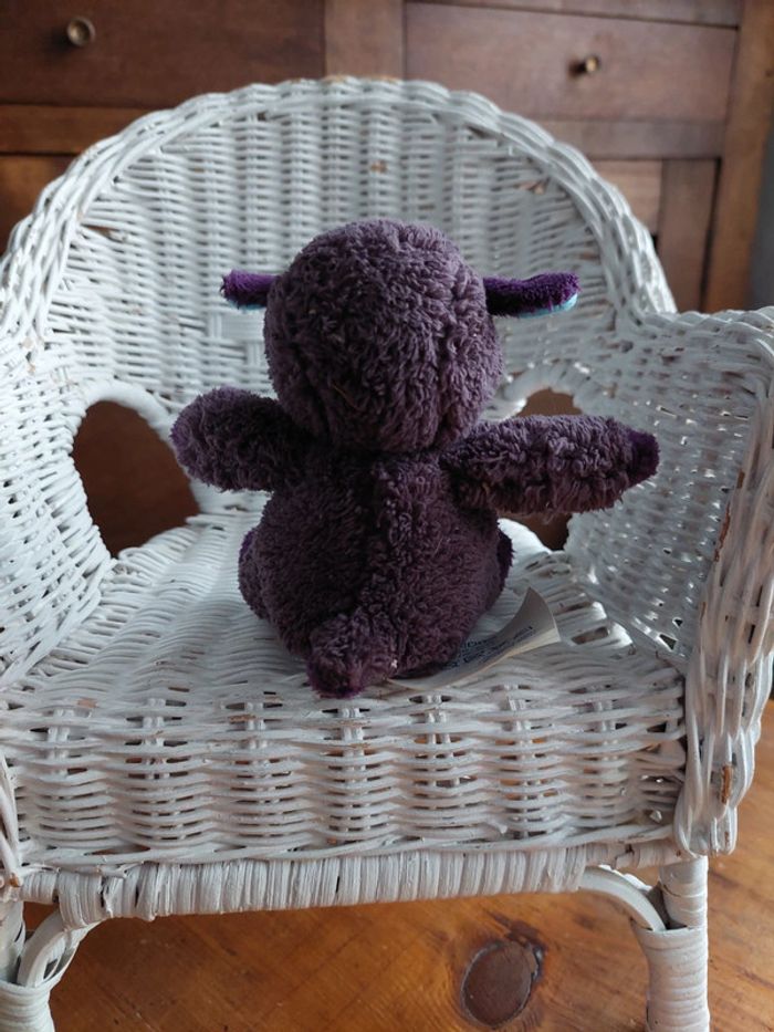 P1 - Petite peluche doudou mouton violet Obaibi - photo numéro 4