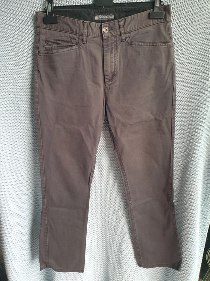 Pantalon gris marron - photo numéro 1
