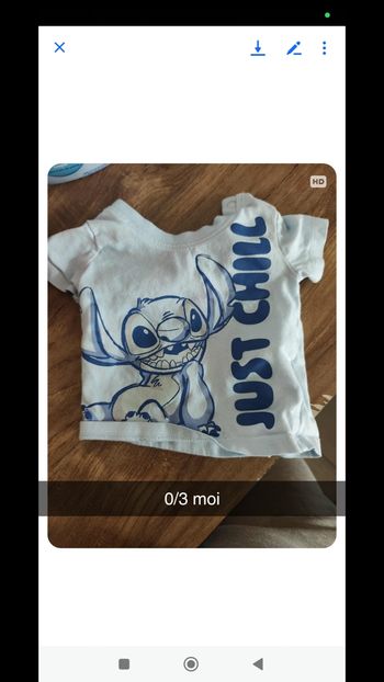 Maillot stitch 0/3 mois