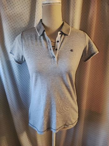 Polo Champion vintage gris clair, taille S, TBE!