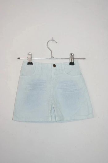 Jupe en velours bleu ciel Zara 2 ans