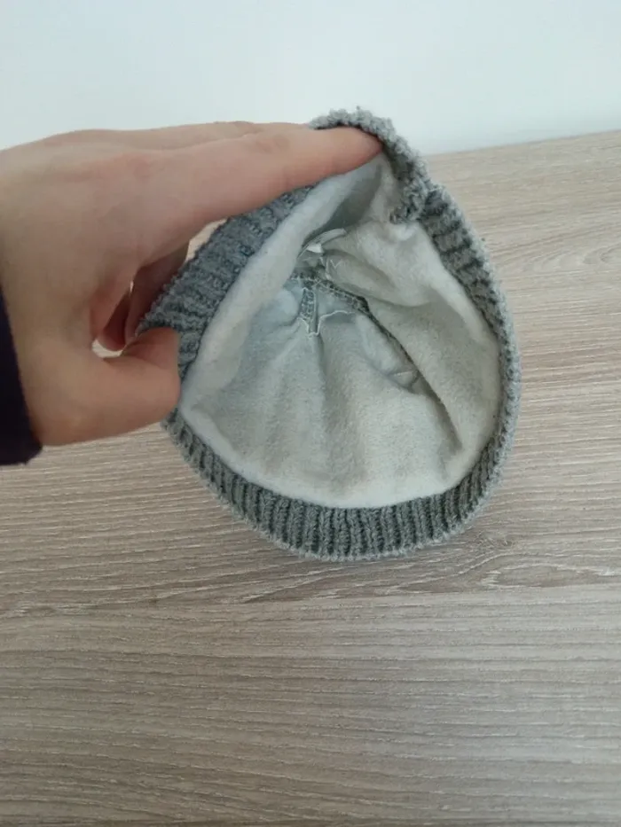 Bonnet doublé polaire 38cm  1/3mois - photo numéro 2