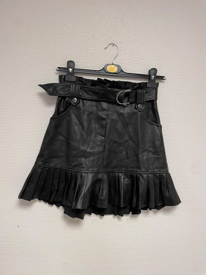 jupe simili cuir zara neuve