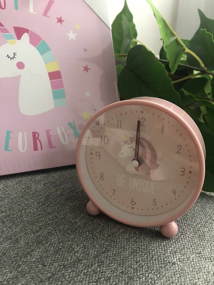 Réveil et cadre licorne pour enfants - photo numéro 2