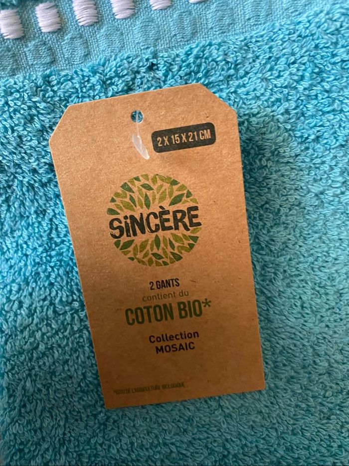 Lot linge de toilette sincère bio neuf - photo numéro 3