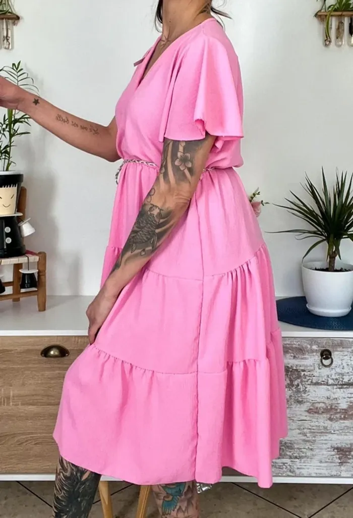 SOLDE Robe bohème fluide légère taille élastique taille unique - Italy moda - neuf - photo numéro 3