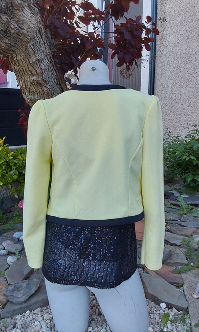 Veste blazer vintage jaune T 36 - photo numéro 4