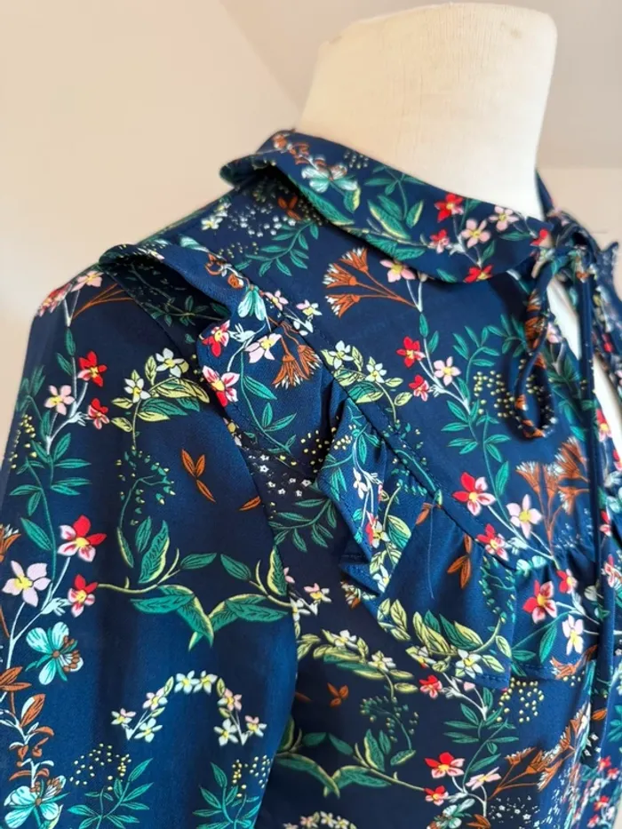 Superbe blouse fleurie fluide neuve Grâce & Mila 🌸 S 36 - photo numéro 4