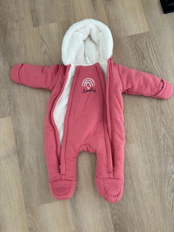 Combi pilote rose fourrée