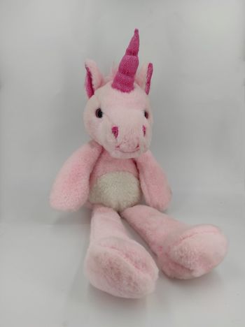 Peluche Licorne Rose Rodadou 40 cm