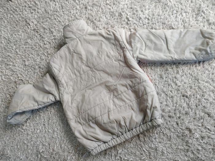 Manteau gris et rouge 10 ans Vintage - photo numéro 2