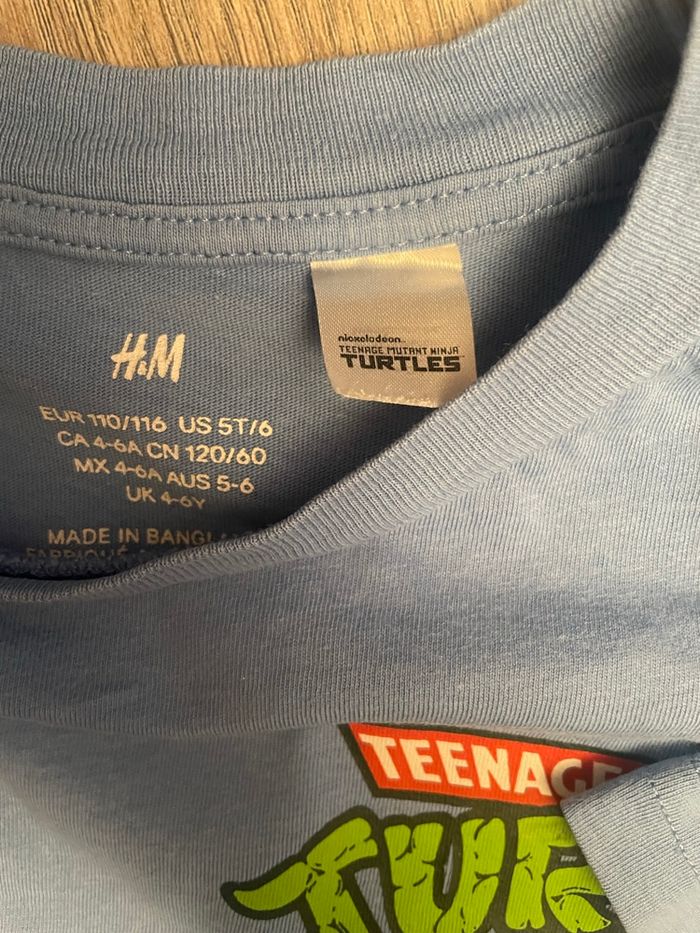 Lot 2 t-shirt h&M 4/6 ans 11O/116 centimètres tortues ninja - photo numéro 5