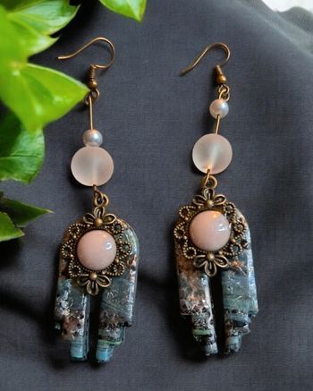 Boucles d'oreilles pendante baroque