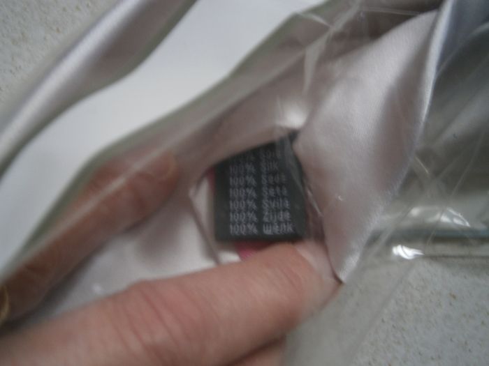 Cravate à nouer blanche en soie - photo numéro 5