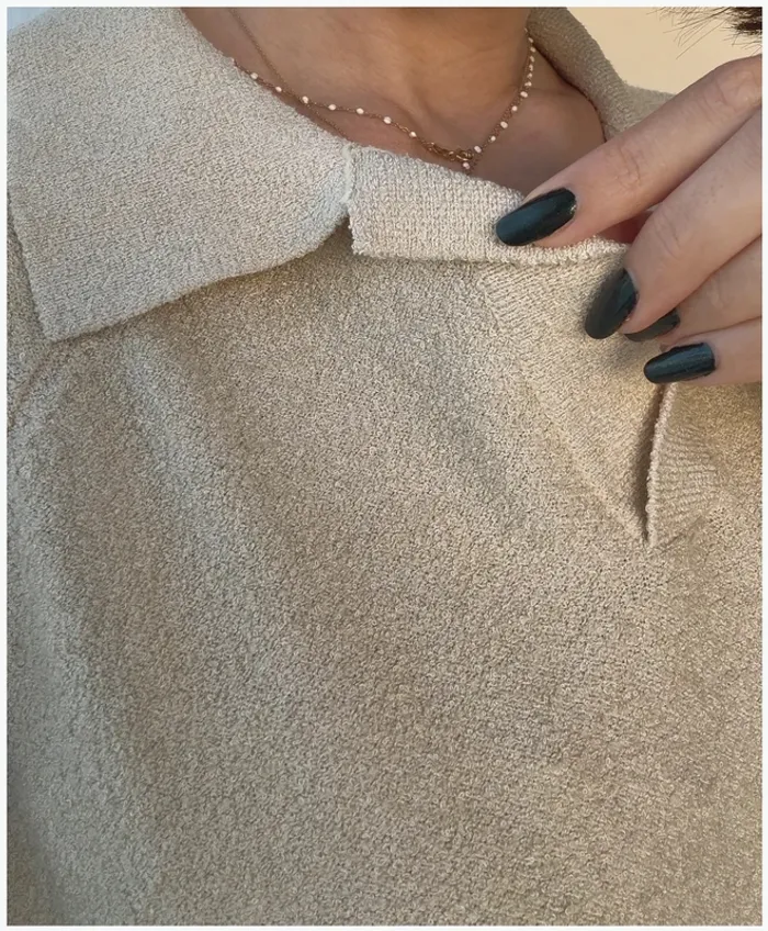 Polo maille beige Asos XS très bon état - photo numéro 4