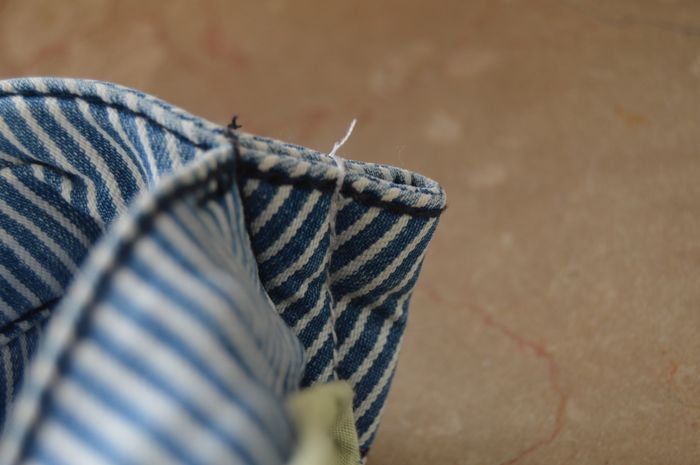 Pantalon rayé bleu BURTON coupe fuselée – Taille 42 (repris, convient plutôt 40) - photo numéro 6