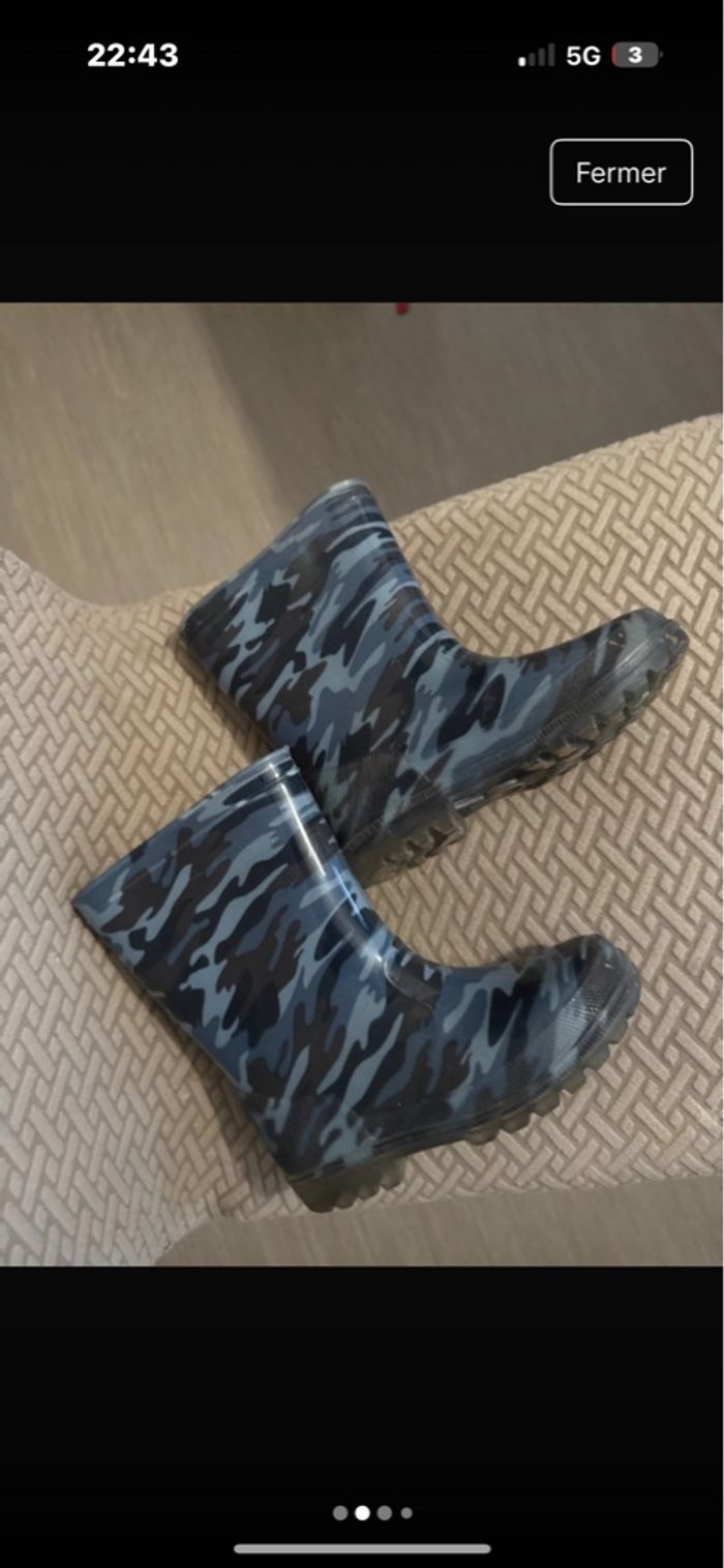 Botte de pluie gemo taille 31 peu porté - photo numéro 2