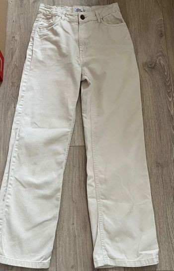 Jean wide leg écru fille 12 ans