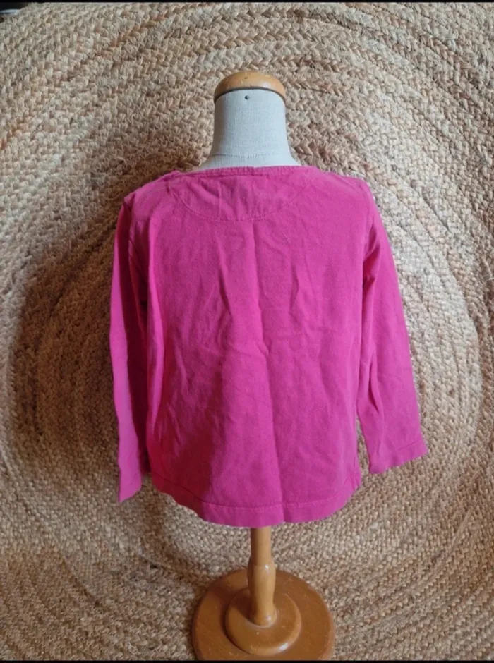 Lot de 3 hauts à manches longues rose fille okaïdi et sergent major 3 ans 98cm - photo numéro 3