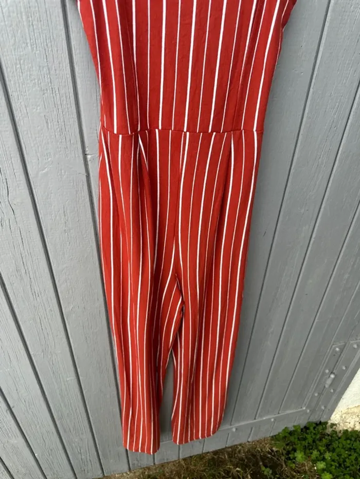 Combi-pantalon rayé coloré fines bretelles XS/34 - photo numéro 3