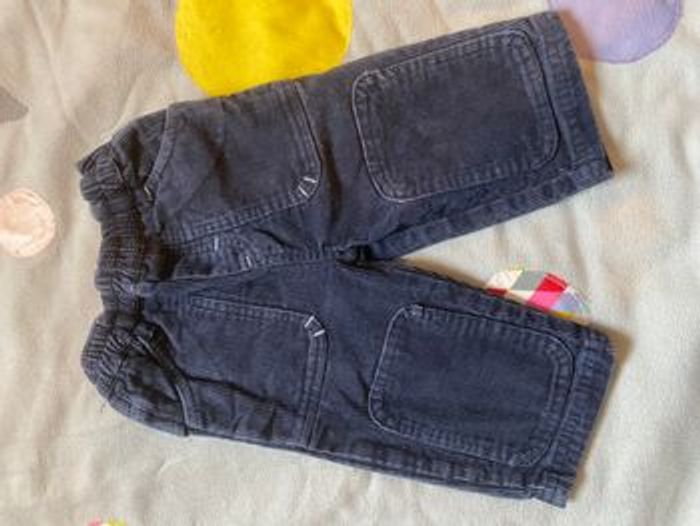 Lot 3 pantalons jeans 6 mois doublé ou velours pour hiver et être au chaud - photo numéro 6