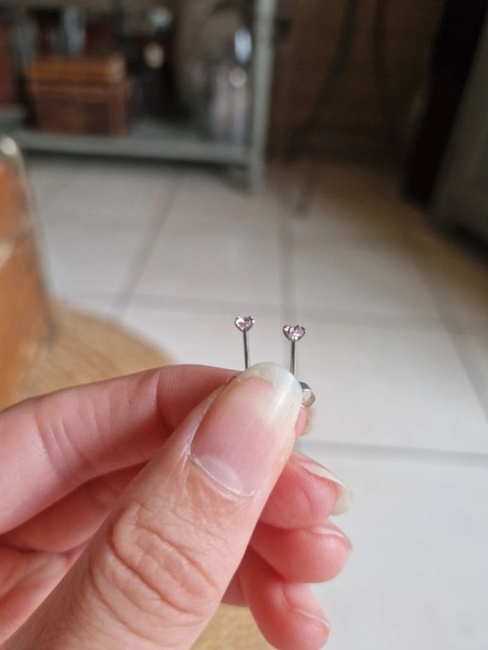 Lot de 4 paires boucles d'oreilles papillon et strass - photo numéro 3