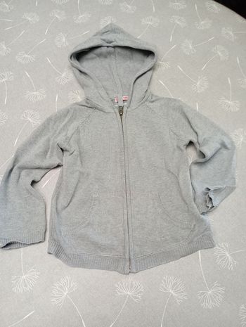 Gilet gris capuche