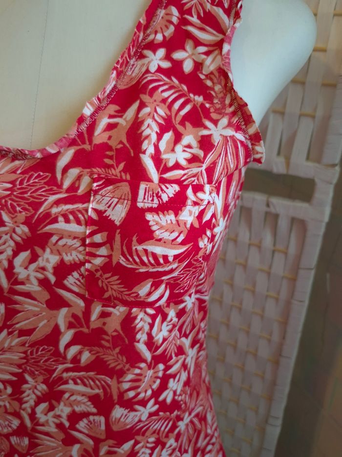 Joli Débardeur Tropical Rouge femme TS/ 36 - photo numéro 9
