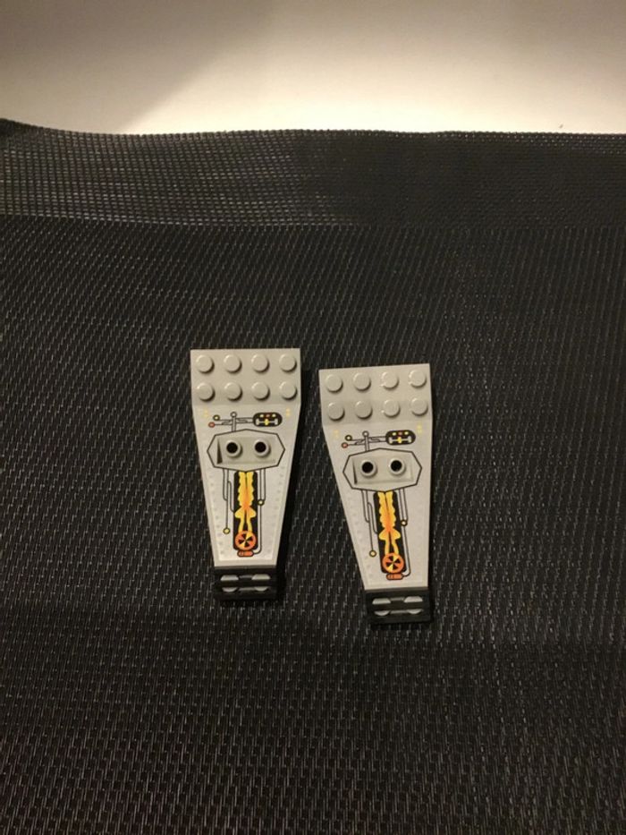 Lego Espace lot 2 ailes vaisseau pièces de rechange 6836 6915 gris clair