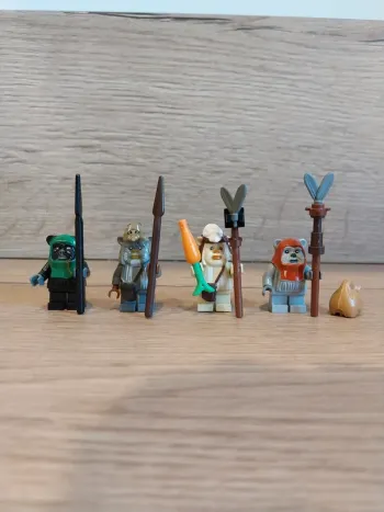 Figurines type lego 4 Ewoks star wars