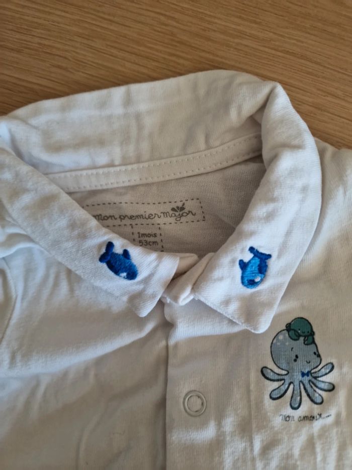 Ensemble body et salopette sergent major taille 1 mois - photo numéro 3